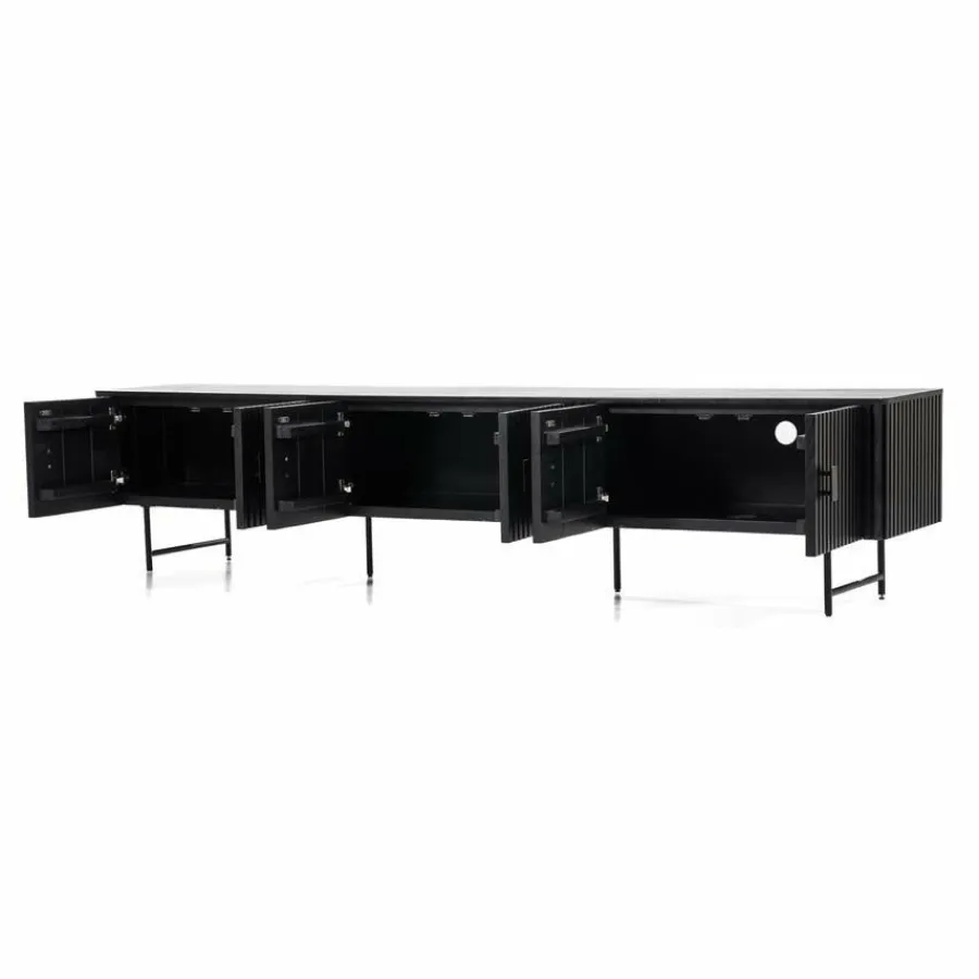 Eleonora TV meubel Remi 6-drs. - zwart Sale