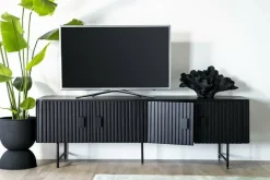 Eleonora TV meubel Remi 4-drs. - zwart Discount