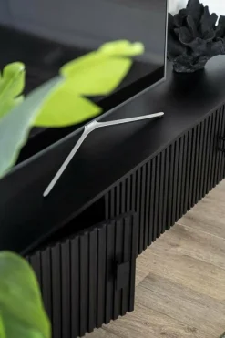 Eleonora TV meubel Remi 4-drs. - zwart Discount
