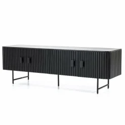 Eleonora TV meubel Remi 4-drs. - zwart Discount