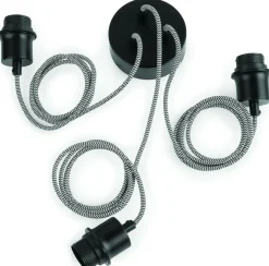 Good&Mojo Hanglamp Amazon recycled autoband met 3 kappen zwart S