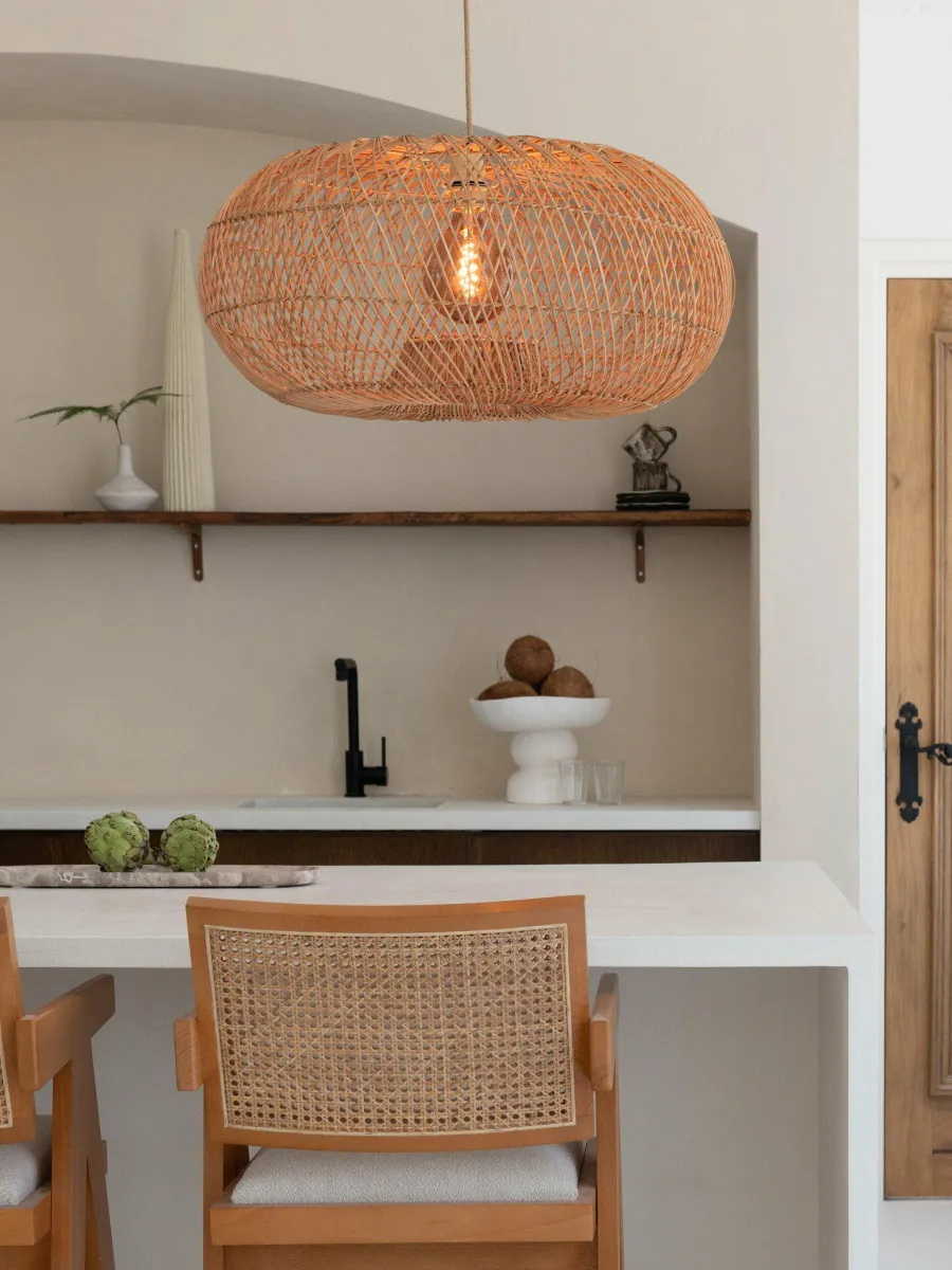 Good&Mojo Hanglamp Arizona bamboe ø70 naturel L Outlet