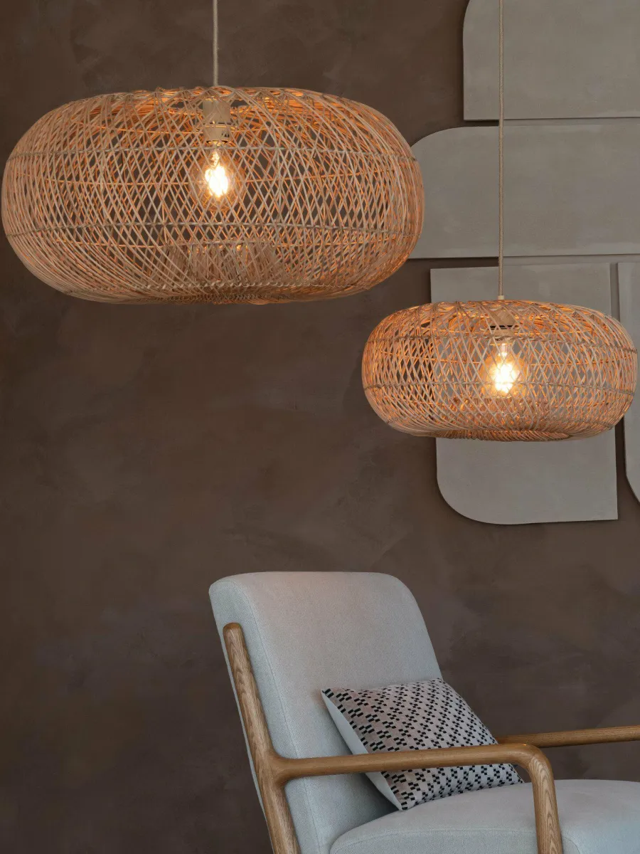 Good&Mojo Hanglamp Arizona bamboe ø70 naturel L Outlet