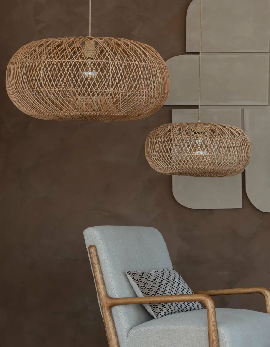 Good&Mojo Hanglamp Arizona bamboe ø70 naturel L Outlet