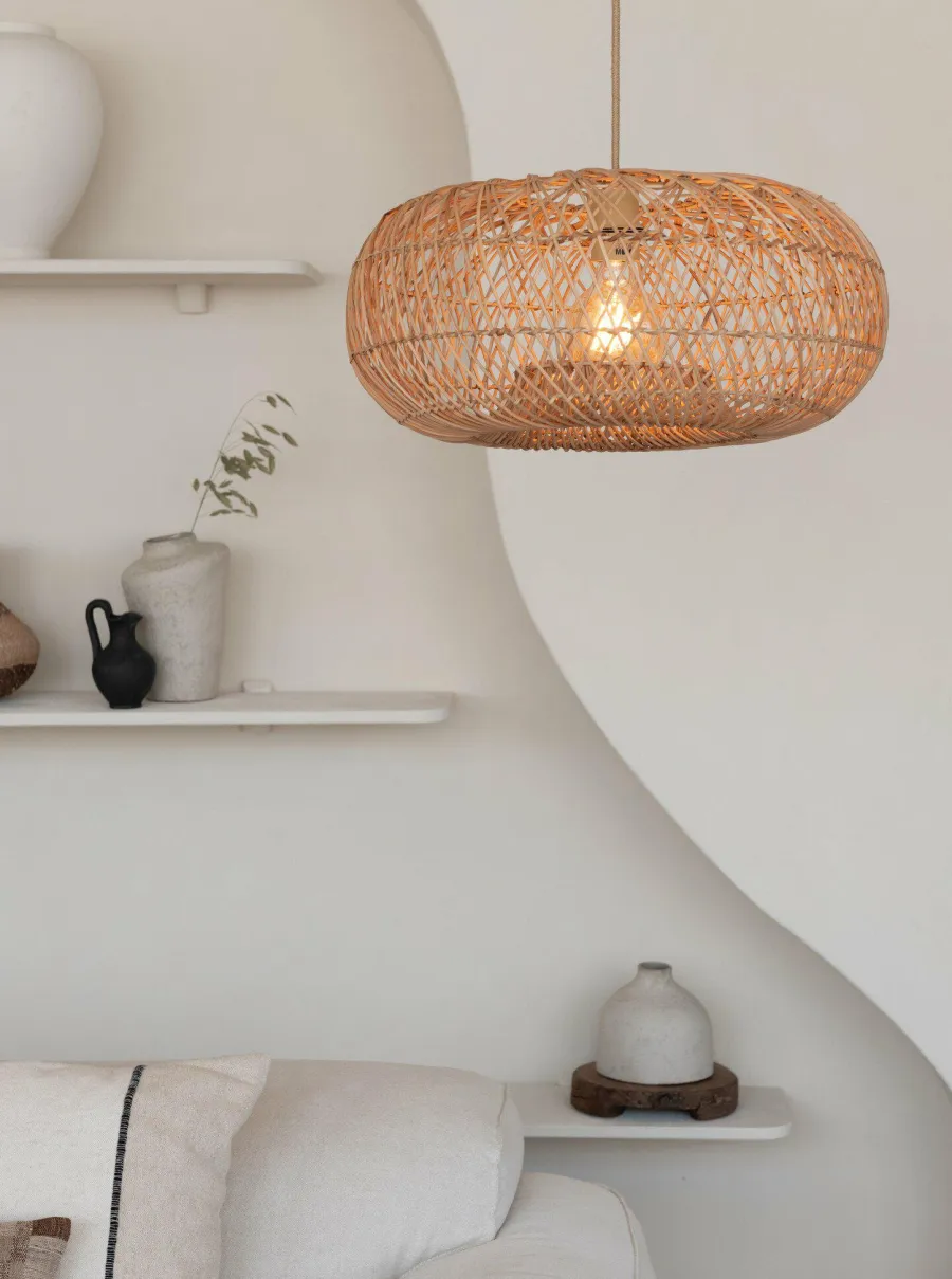 Good&Mojo Hanglamp Arizona bamboe/kap ø50 naturel S New