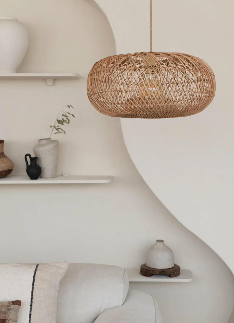 Good&Mojo Hanglamp Arizona bamboe/kap ø50 naturel S New