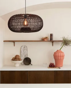 Good&Mojo Hanglamp Arizona bamboe ø50 burgundy S Best