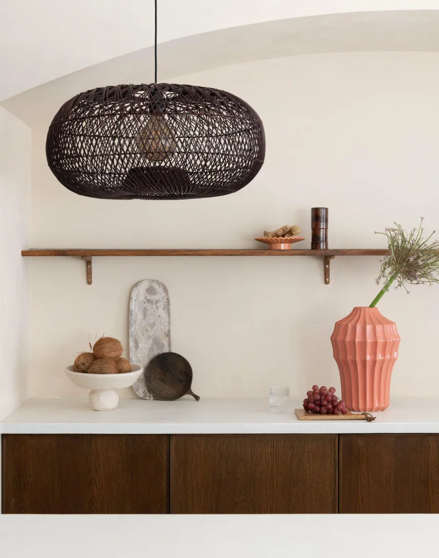 Good&Mojo Hanglamp Arizona bamboe ø50 burgundy S Best