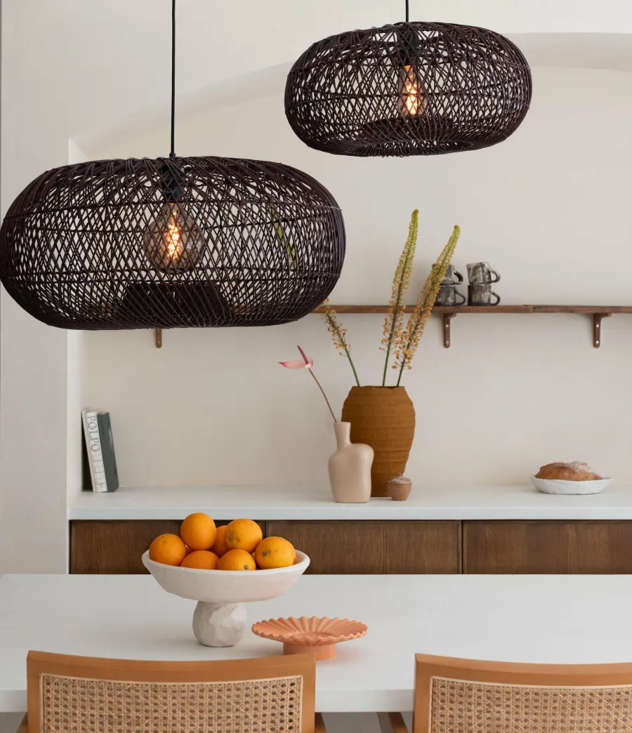 Good&Mojo Hanglamp Arizona bamboe ø50 burgundy S Best