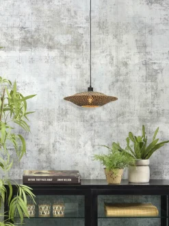 Good&Mojo Hanglamp Bali bamboe 44 x 12 cm zwart naturel S Sale