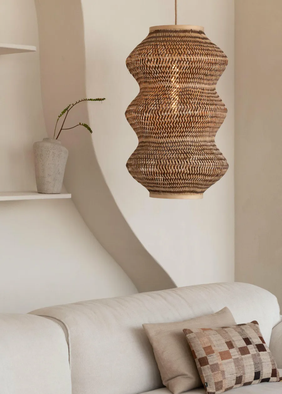 Good&Mojo Hanglamp Barbados bamboe ø40xh.67cm naturel /bruin XL Online