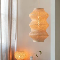 Good&Mojo Hanglamp Barbados bamboe ø40xh.67cm naturel XL Discount