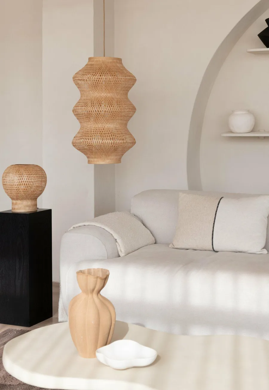 Good&Mojo Hanglamp Barbados bamboe ø40xh.67cm naturel XL Discount