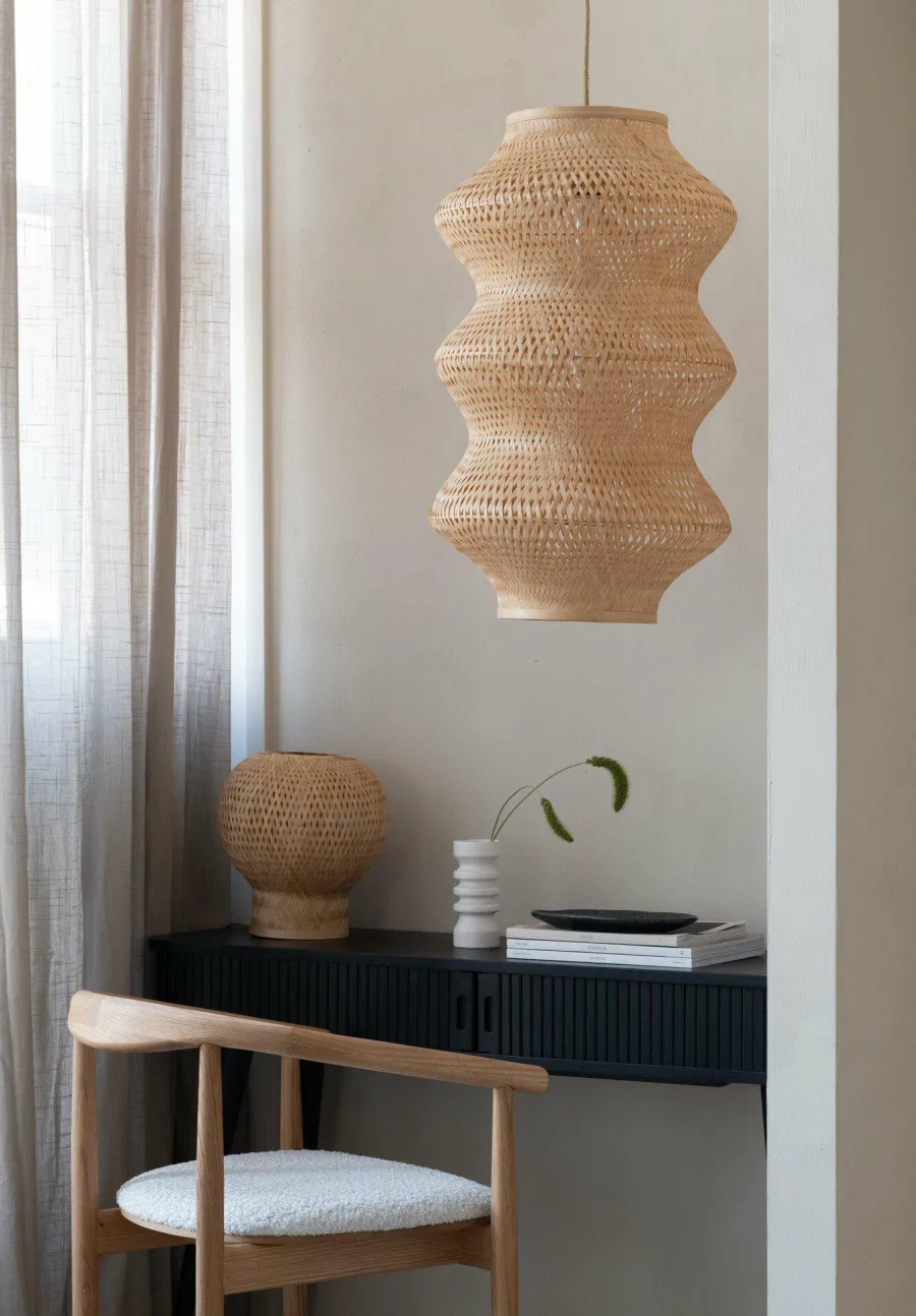 Good&Mojo Hanglamp Barbados bamboe ø40xh.67cm naturel XL Discount