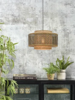 Good&Mojo Hanglamp Bhutan bamboe Ø 50 cm zwart naturel S Hot