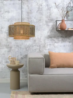 Good&Mojo Hanglamp Bhutan bamboe Ø 50 cm zwart naturel S Hot