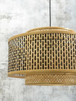 Good&Mojo Hanglamp Bhutan bamboe Ø 50 cm zwart naturel S Hot