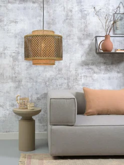 Good&Mojo Hanglamp Bhutan bamboe Ø 40 cm zwart naturel S Outlet
