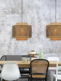 Good&Mojo Hanglamp Bhutan bamboe Ø 40 cm zwart naturel S Outlet
