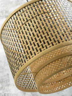 Good&Mojo Hanglamp Bhutan bamboe Ø 40 cm zwart naturel S Outlet