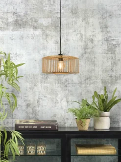 Good&Mojo Hanglamp Bromo bamboe Ø 40 naturel S Outlet