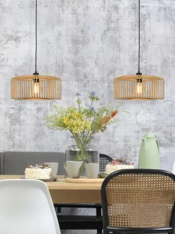 Good&Mojo Hanglamp Bromo bamboe Ø 40 naturel S Outlet