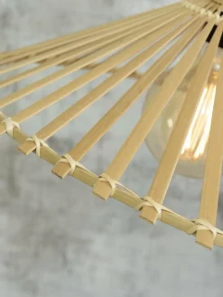 Good&Mojo Hanglamp Bromo bamboe asymm. Ø 40 cm naturel S