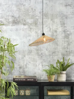 Good&Mojo Hanglamp Bromo bamboe asymm. Ø 50 cm naturel M Hot
