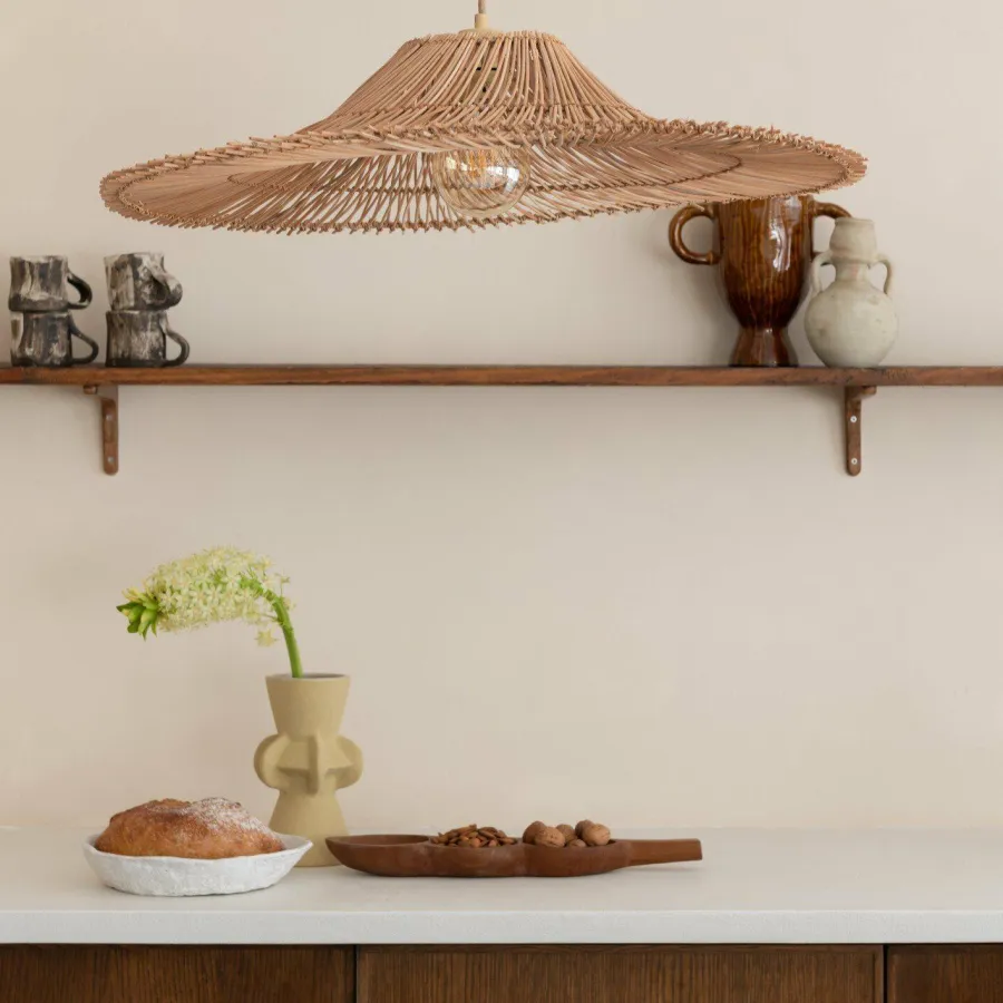 Good&Mojo Hanglamp Cancun rotan ø70 naturel L Clearance