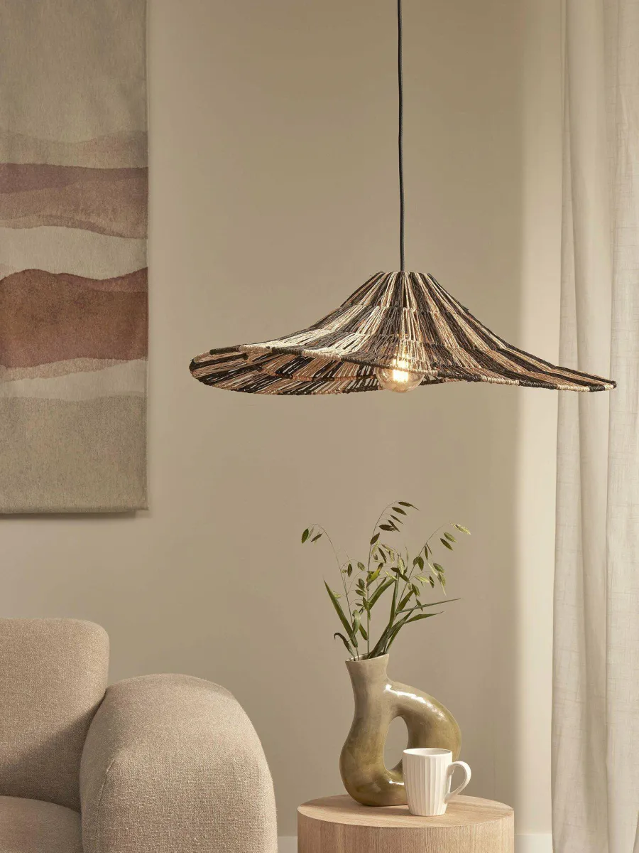 Good&Mojo Hanglamp Cuzco dia.65cm zwart/naturel Best