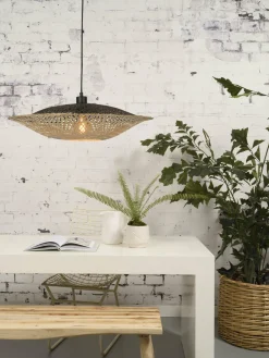 Good&Mojo Hanglamp Kalimantan bamboe plat Ø60 M