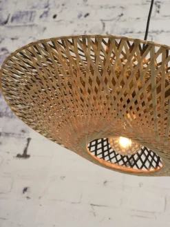 Good&Mojo Hanglamp Kalimantan bamboe plat Ø60 M
