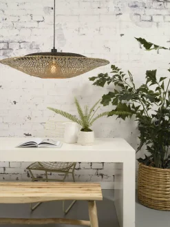 Good&Mojo Hanglamp Kalimantan bamboe plat Ø87 L Online