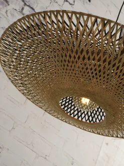 Good&Mojo Hanglamp Kalimantan bamboe plat Ø87 L Online