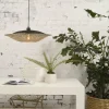 Good&Mojo Hanglamp Kalimantan bamboe plat Ø44 S Outlet
