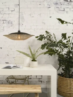Good&Mojo Hanglamp Kalimantan bamboe plat Ø44 S Outlet
