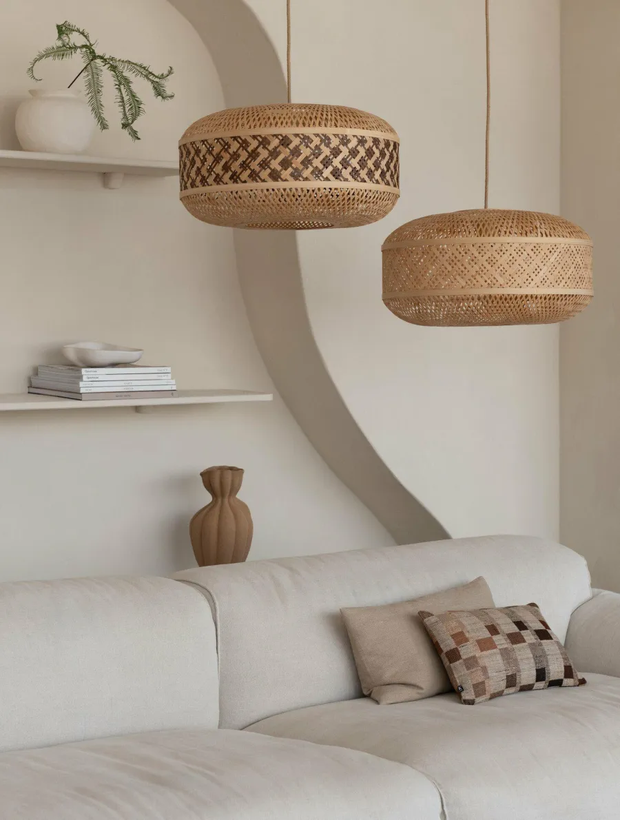 Good&Mojo Hanglamp Langkawi bamboe ø50xh.25cm naturel New