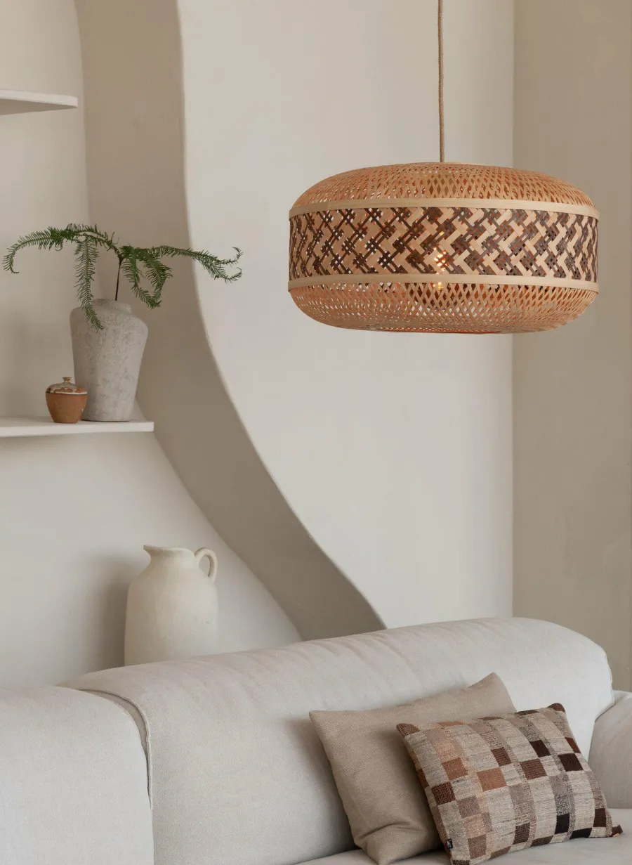 Good&Mojo Hanglamp Langkawi bamboe ø50xh.25cm naturel bruin
