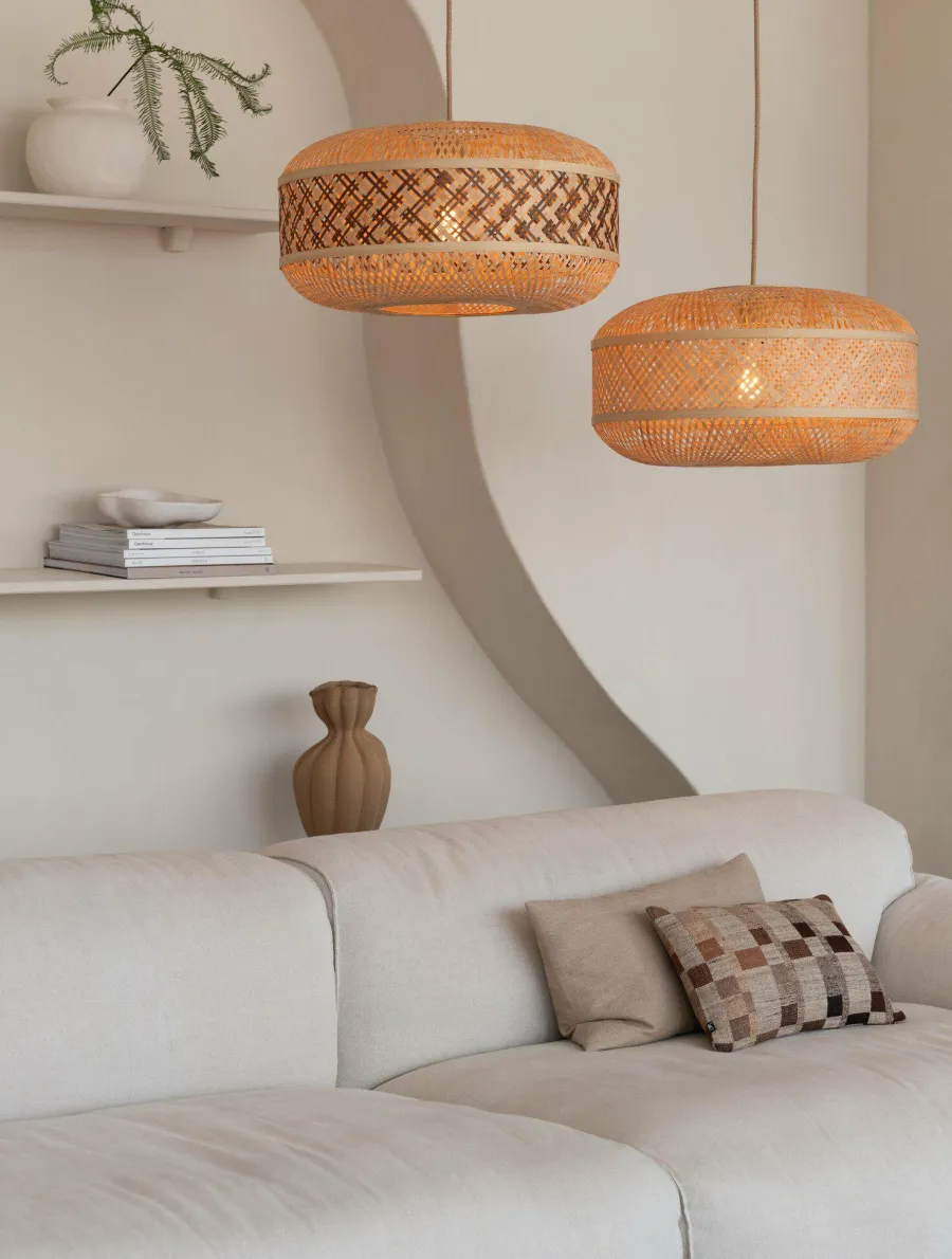 Good&Mojo Hanglamp Langkawi bamboe ø50xh.25cm naturel bruin
