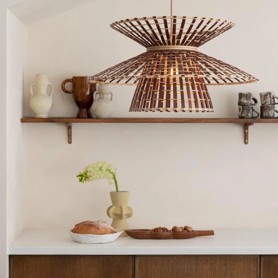 Good&Mojo Hanglamp Machu Picchu bamboe ø57xh.27cm naturel bruin Hot