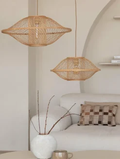 Good&Mojo Hanglamp Maui bamboe ø70xh.30cm naturel L Outlet