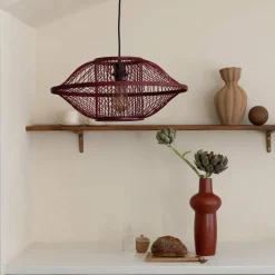 Good&Mojo Hanglamp Maui bamboe burgundy S Online