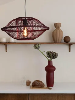 Good&Mojo Hanglamp Maui bamboe burgundy S Online