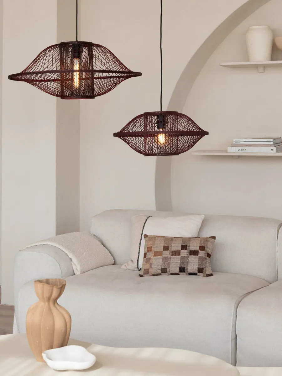 Good&Mojo Hanglamp Maui bamboe burgundy S Online