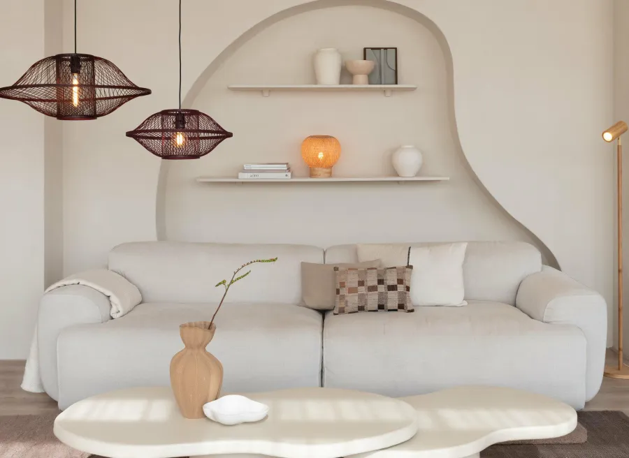 Good&Mojo Hanglamp Maui bamboe burgundy S Online