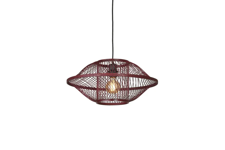 Good&Mojo Hanglamp Maui bamboe burgundy S Online