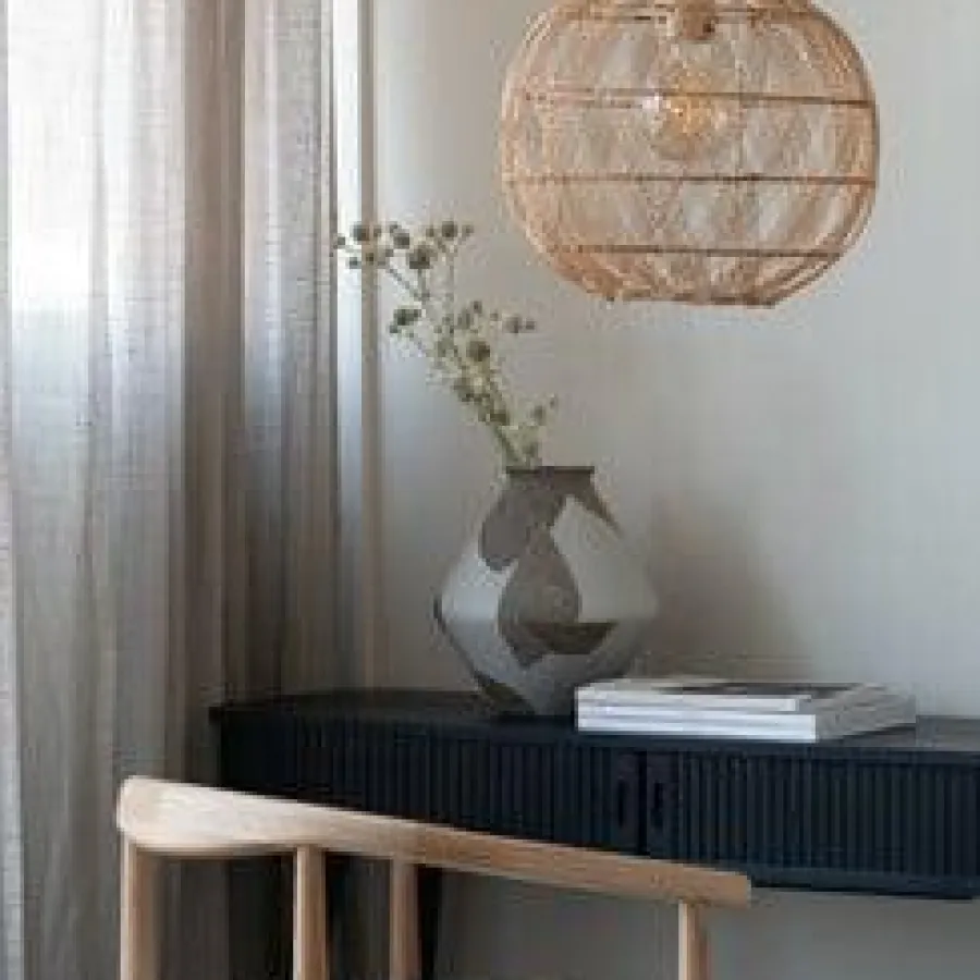 Good&Mojo Hanglamp Mendoza bamboe/kap ø35xh.35cm naturel. S Outlet