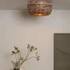 Good&Mojo Plafondlamp Barbados bamboe/halfrond kap ø35xh.15cm naturel/bruin Sale