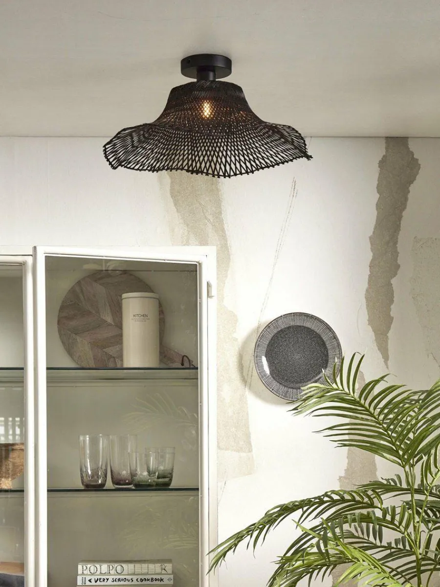 Good&Mojo Plafondlamp Ibiza wavy S zwart Clearance