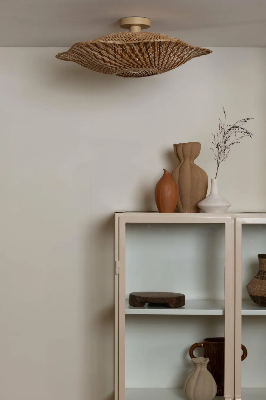 Good&Mojo Plafondlamp Madura bamboe ø60x15cm naturel bruin M Sale